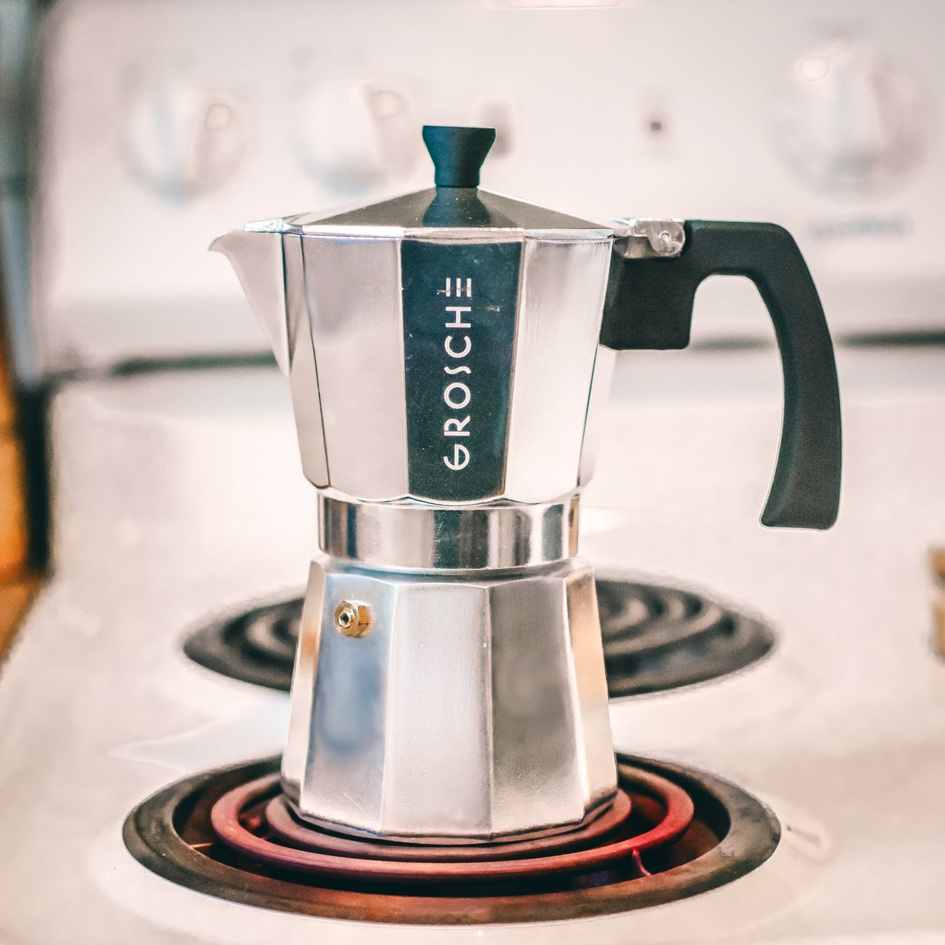 Grosche Milano Stovetop Espresso Coffee Maker, Chrome, Multiple Sizes